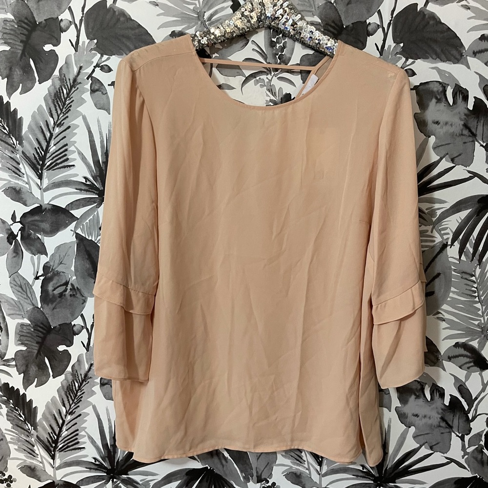 DR2 | Cream Open Back Blouse | XL | NWT